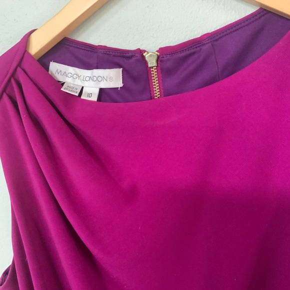 Host pick 🎉NWOT! Maggy London magenta dress - Picture 2 of 5